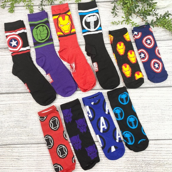 Marvel Other - NEW Marvel 10 Pair Sock Bundle (Mens 6-12)